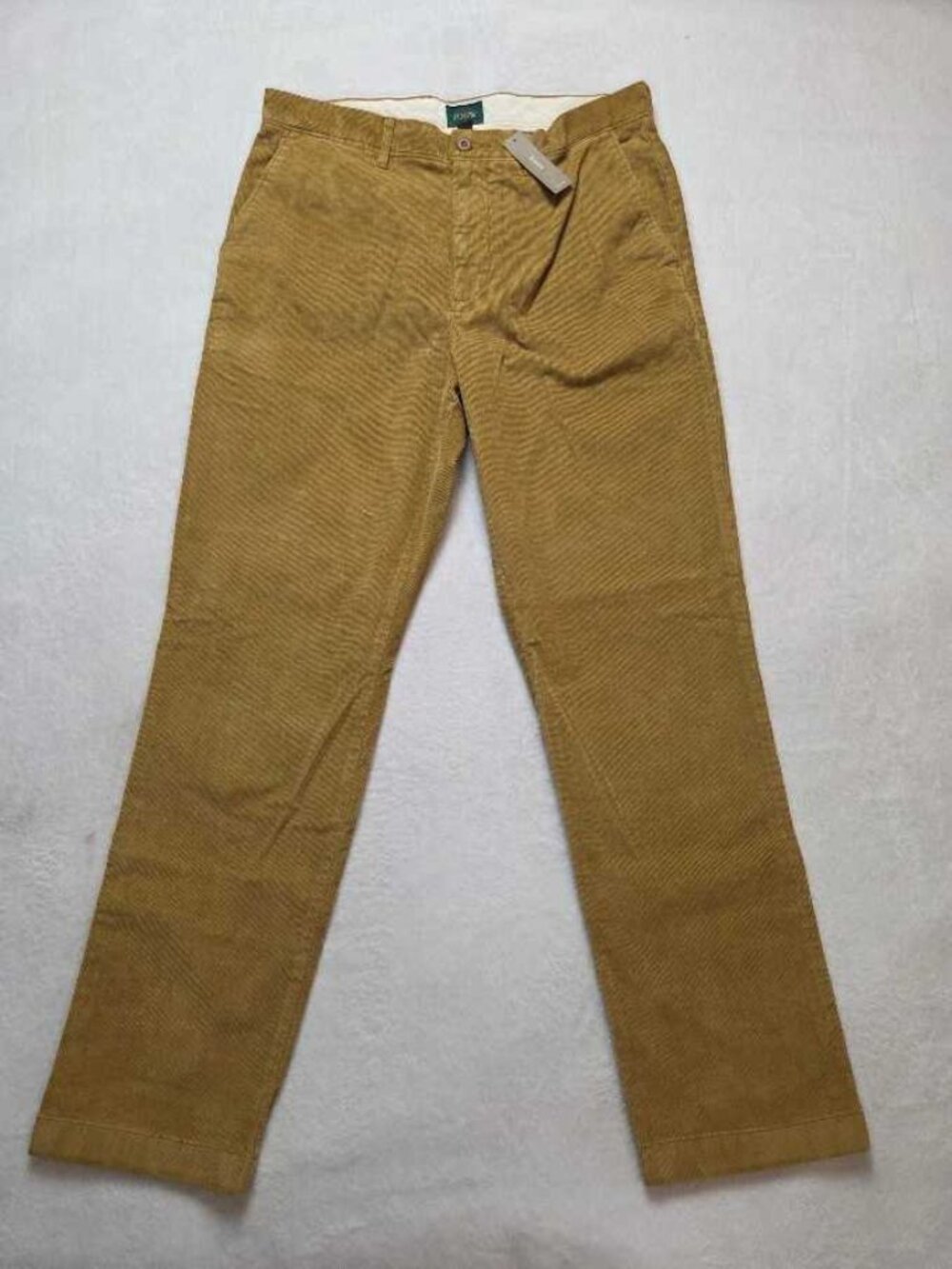 New 33x32 J.Crew broken in straight pant in stretch corduroy  Vintage Goldenrod